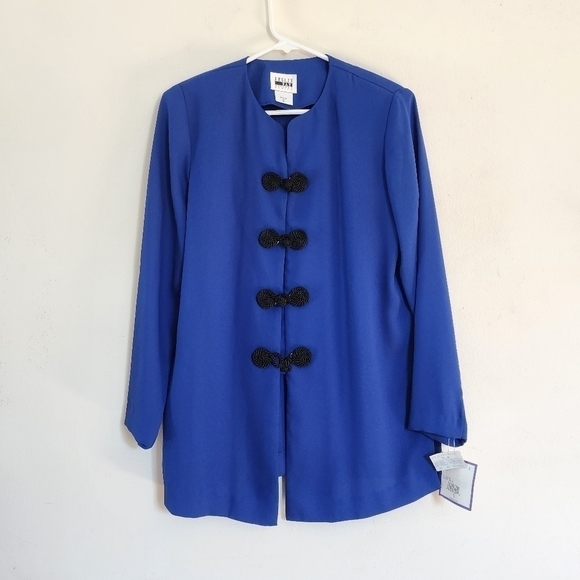 Vintage Leslie Fay Royal Blue Lightweight Coat size 6p NWT - Picture 1 of 6